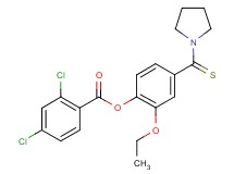 2-ethoxy-4-(1-pyrrolidinylcarbonothioyl)phenyl 2,4-dichlorobenzoate