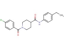 1-(4-chlorobenzoyl)-N-(4-ethylphenyl)-4-piperidinecarboxamide
