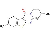7-methyl-3-(3-methylbutyl)-5,6,7,8-tetrahydro[1]benzothieno[2,3-d]pyrimidin-4(3H)-one