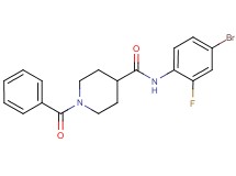 1-benzoyl-N-(4-bromo-2-fluorophenyl)-4-piperidinecarboxamide