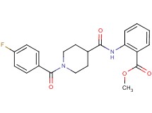methyl 2-({[1-(4-fluorobenzoyl)-4-piperidinyl]carbonyl}amino)benzoate