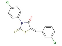 5-(3-chlorobenzylidene)-3-(4-chlorophenyl)-2-thioxo-1,3-thiazolidin-4-one