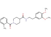 N-[2-(3,4-dimethoxyphenyl)ethyl]-1-(2-methylbenzoyl)-4-piperidinecarboxamide
