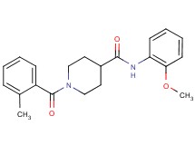 N-(2-methoxyphenyl)-1-(2-methylbenzoyl)-4-piperidinecarboxamide