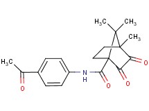 N-(4-acetylphenyl)-4,7,7-trimethyl-2,3-dioxobicyclo[2.2.1]heptane-1-carboxamide