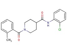 N-(2-chlorophenyl)-1-(2-methylbenzoyl)-4-piperidinecarboxamide