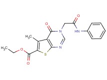 ethyl 3-(2-anilino-2-oxoethyl)-5-methyl-4-oxo-3,4-dihydrothieno[2,3-d]pyrimidine-6-carboxylate