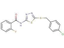 N-{5-[(4-chlorobenzyl)thio]-1,3,4-thiadiazol-2-yl}-2-fluorobenzamide