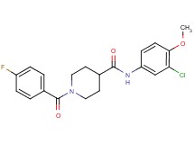 N-(3-chloro-4-methoxyphenyl)-1-(4-fluorobenzoyl)-4-piperidinecarboxamide