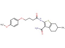 2-{[4-(4-methoxyphenoxy)butanoyl]amino}-6-methyl-4,5,6,7-tetrahydro-1-benzothiophene-3-carboxamide