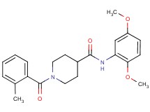 N-(2,5-dimethoxyphenyl)-1-(2-methylbenzoyl)-4-piperidinecarboxamide