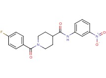 1-(4-fluorobenzoyl)-N-(3-nitrophenyl)-4-piperidinecarboxamide