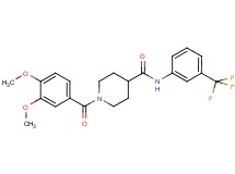 1-(3,4-dimethoxybenzoyl)-N-[3-(trifluoromethyl)phenyl]-4-piperidinecarboxamide