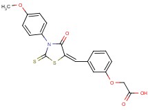 (3-{[3-(4-methoxyphenyl)-4-oxo-2-thioxo-1,3-thiazolidin-5-ylidene]methyl}phenoxy)acetic acid