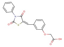 {3-[(2,4-dioxo-3-phenyl-1,3-thiazolidin-5-ylidene)methyl]phenoxy}acetic acid