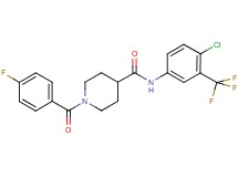 N-[4-chloro-3-(trifluoromethyl)phenyl]-1-(4-fluorobenzoyl)-4-piperidinecarboxamide