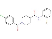 1-(4-chlorobenzoyl)-N-(2-fluorophenyl)-4-piperidinecarboxamide