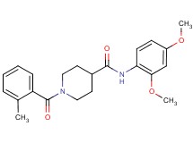N-(2,4-dimethoxyphenyl)-1-(2-methylbenzoyl)-4-piperidinecarboxamide