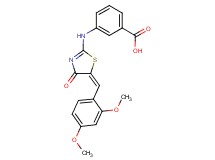 3-{[5-(2,4-dimethoxybenzylidene)-4-oxo-4,5-dihydro-1,3-thiazol-2-yl]amino}benzoic acid