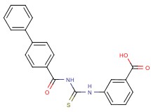 3-({[(4-biphenylylcarbonyl)amino]carbonothioyl}amino)benzoic acid