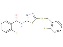 2-fluoro-N-{5-[(2-fluorobenzyl)thio]-1,3,4-thiadiazol-2-yl}benzamide