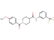 1-(4-methoxybenzoyl)-N-[3-(trifluoromethyl)phenyl]-4-piperidinecarboxamide