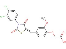 (4-{[3-(3,4-dichlorophenyl)-2,4-dioxo-1,3-thiazolidin-5-ylidene]methyl}-2-methoxyphenoxy)acetic acid