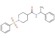 N-(1-phenylethyl)-1-(phenylsulfonyl)-4-piperidinecarboxamide