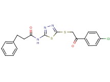 N-(5-{[2-(4-chlorophenyl)-2-oxoethyl]thio}-1,3,4-thiadiazol-2-yl)-3-phenylpropanamide
