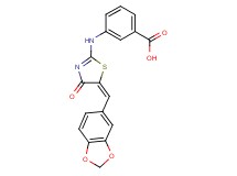 3-{[5-(1,3-benzodioxol-5-ylmethylene)-4-oxo-4,5-dihydro-1,3-thiazol-2-yl]amino}benzoic acid