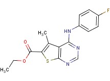 ethyl 4-[(4-fluorophenyl)amino]-5-methylthieno[2,3-d]pyrimidine-6-carboxylate hydrochloride