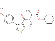 cyclohexyl 2-[5-(4-methoxyphenyl)-4-oxothieno[2,3-d]pyrimidin-3(4H)-yl]propanoate