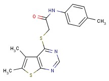 2-[(5,6-dimethylthieno[2,3-d]pyrimidin-4-yl)thio]-N-(4-methylphenyl)acetamide