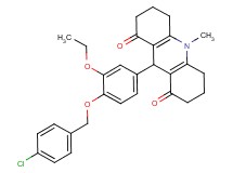 9-{4-[(4-chlorobenzyl)oxy]-3-ethoxyphenyl}-10-methyl-3,4,6,7,9,10-hexahydro-1,8(2H,5H)-acridinedione