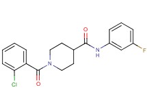 1-(2-chlorobenzoyl)-N-(3-fluorophenyl)-4-piperidinecarboxamide