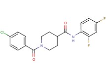 1-(4-chlorobenzoyl)-N-(2,4-difluorophenyl)-4-piperidinecarboxamide