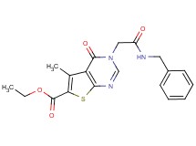 ethyl 3-[2-(benzylamino)-2-oxoethyl]-5-methyl-4-oxo-3,4-dihydrothieno[2,3-d]pyrimidine-6-carboxylate