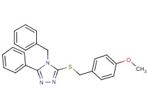 4-benzyl-3-[(4-methoxybenzyl)thio]-5-phenyl-4H-1,2,4-triazole