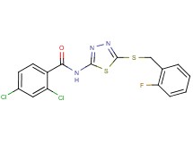 2,4-dichloro-N-{5-[(2-fluorobenzyl)thio]-1,3,4-thiadiazol-2-yl}benzamide