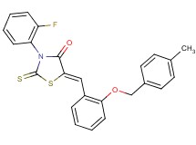 3-(2-fluorophenyl)-5-{2-[(4-methylbenzyl)oxy]benzylidene}-2-thioxo-1,3-thiazolidin-4-one