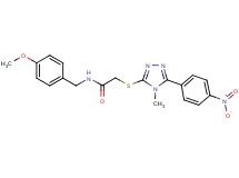N-(4-methoxybenzyl)-2-{[4-methyl-5-(4-nitrophenyl)-4H-1,2,4-triazol-3-yl]thio}acetamide