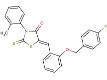 5-{2-[(4-fluorobenzyl)oxy]benzylidene}-3-(2-methylphenyl)-2-thioxo-1,3-thiazolidin-4-one