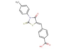 4-{[3-(4-methylphenyl)-4-oxo-2-thioxo-1,3-thiazolidin-5-ylidene]methyl}benzoic acid