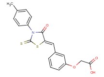 (3-{[3-(4-methylphenyl)-4-oxo-2-thioxo-1,3-thiazolidin-5-ylidene]methyl}phenoxy)acetic acid