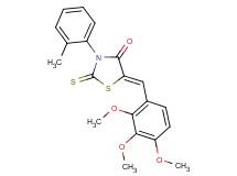 3-(2-methylphenyl)-2-thioxo-5-(2,3,4-trimethoxybenzylidene)-1,3-thiazolidin-4-one