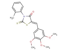 3-(2-methylphenyl)-2-thioxo-5-(3,4,5-trimethoxybenzylidene)-1,3-thiazolidin-4-one