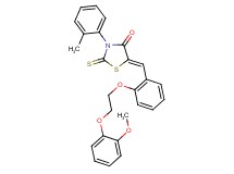 5-{2-[2-(2-methoxyphenoxy)ethoxy]benzylidene}-3-(2-methylphenyl)-2-thioxo-1,3-thiazolidin-4-one