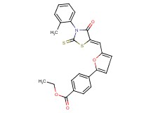 ethyl 4-(5-{[3-(2-methylphenyl)-4-oxo-2-thioxo-1,3-thiazolidin-5-ylidene]methyl}-2-furyl)benzoate