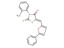 3-(2-methylphenyl)-5-[(5-phenyl-2-furyl)methylene]-2-thioxo-1,3-thiazolidin-4-one