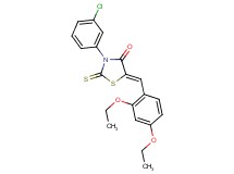3-(3-chlorophenyl)-5-(2,4-diethoxybenzylidene)-2-thioxo-1,3-thiazolidin-4-one